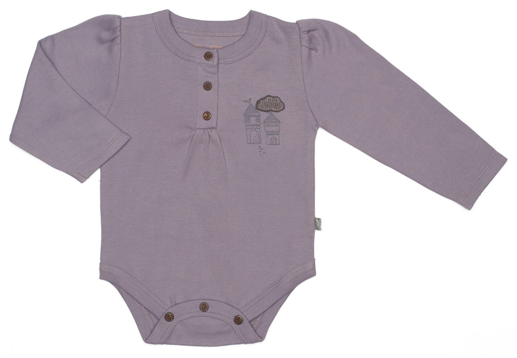 Fairytale Collection Long Sleeved Bodysuit in Nirvana Purple