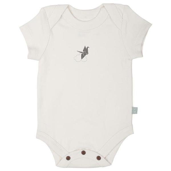 Origami Collection Lap Shoulder Bodysuit in Egret White