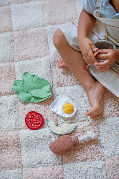 Lorena Canals Washable Rug Kitchen Tiles Rose