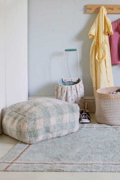 Lorena Canals Pouffe Vichy Blue Sage