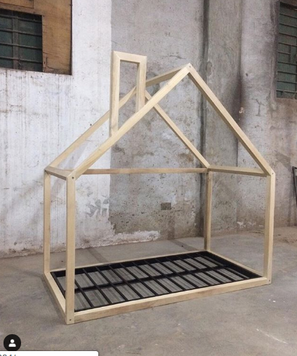 Made-to-Order House Bed with Chimney