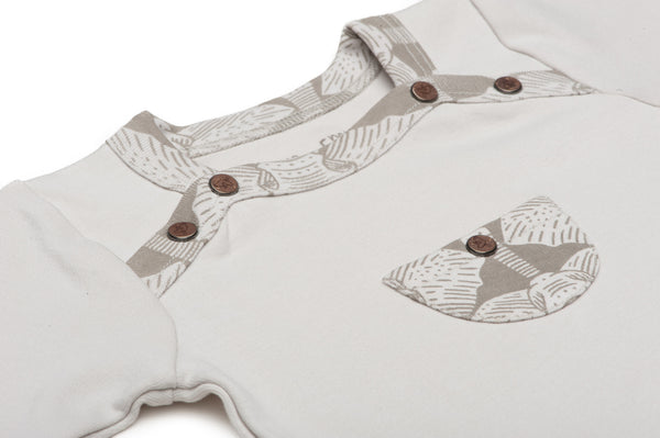 Safari Collection Footie in Silver Birch