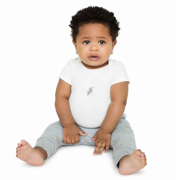 Origami Collection Lap Shoulder Bodysuit in Egret White