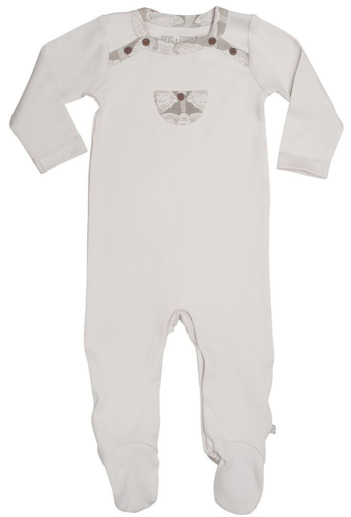 Safari Collection Footie in Silver Birch