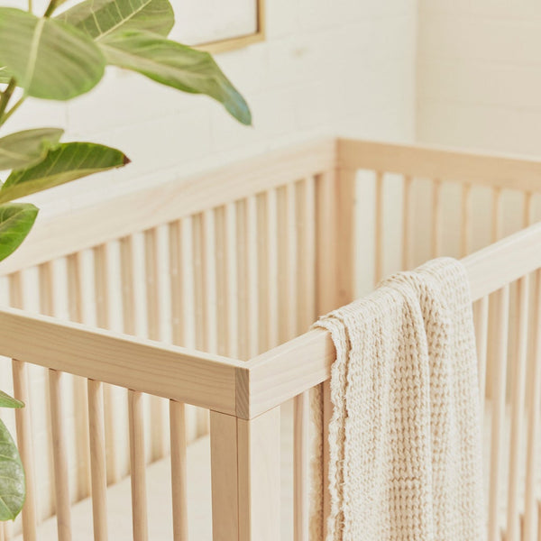 Hudson 3-in-1 Convertible Crib with Toddler Bed Conversion Kit (Natural)