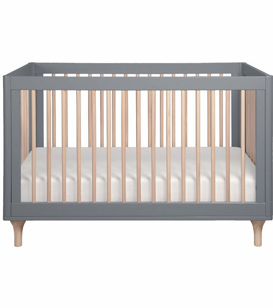 Lolly 3-in-1 Convertible Crib with Toddler Bed Conversion Kit (Grey/Natural)
