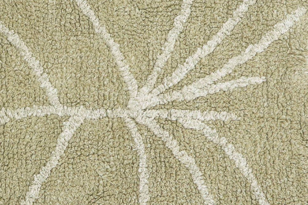 Lorena Canals Mini Monstera Olive Washable Rug