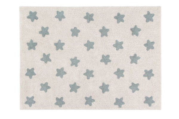 Lorena Canals Stars Natural - Blue Washable Rug