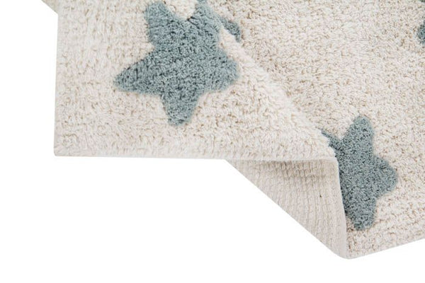 Lorena Canals Stars Natural - Blue Washable Rug