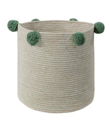 Lorena Canals Bubbly Natural Green Basket