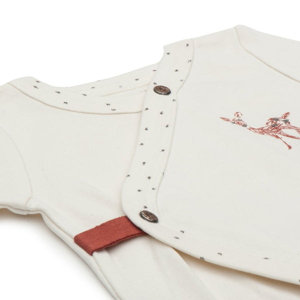 Fawn Collection Footie in Egret White