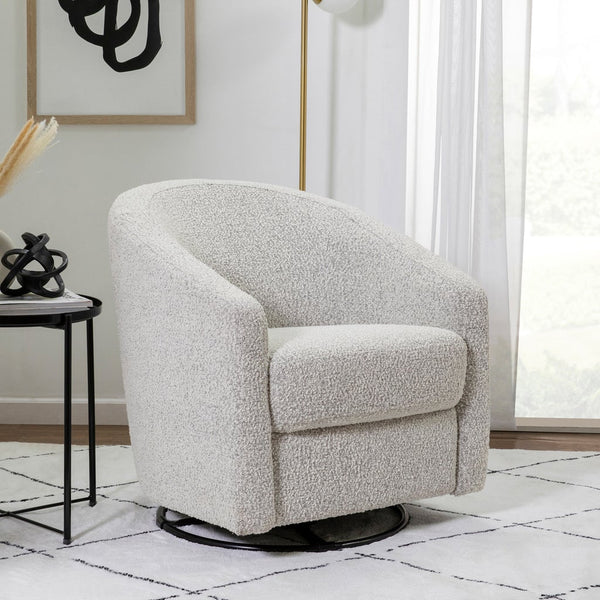 Madison Swivel Glider (Black & White Boucle)