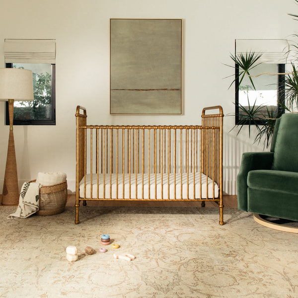 Abigail 3-in-1 convertible crib (Vintage Gold) with toddler rail