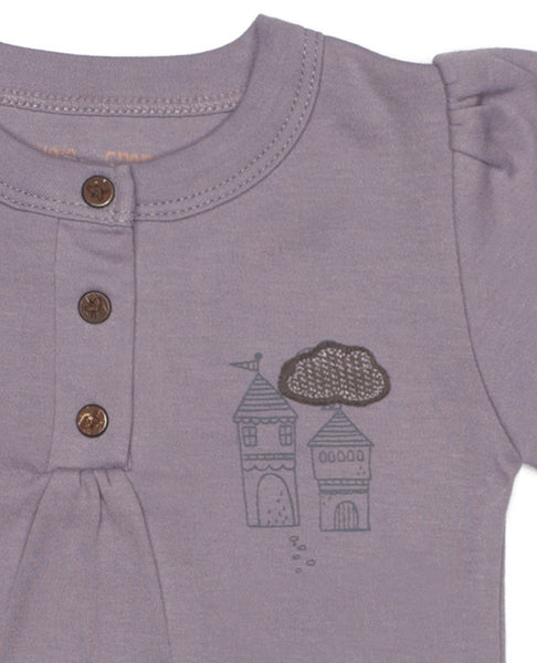 Fairytale Collection Long Sleeved Bodysuit in Nirvana Purple