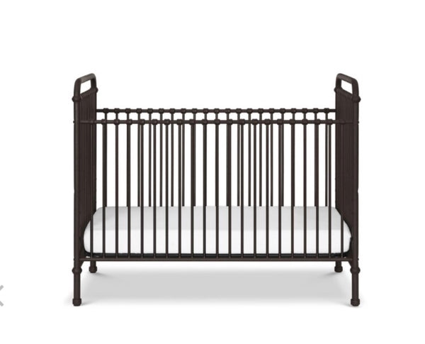 Abigail 3-in-1 convertible crib (Vintage Iron) with toddler rail
