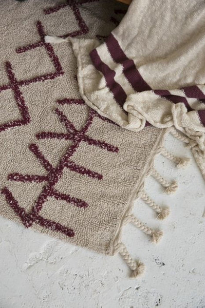 Lorena Canals Bereber Burgundy Rug (2 sizes)