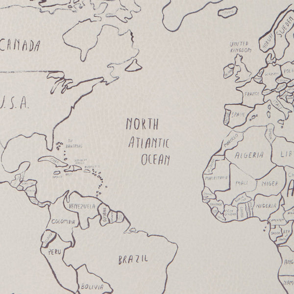 Gathre World Map Circle Leather Mat - Midi