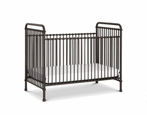 Abigail 3-in-1 convertible crib (Vintage Iron) with toddler rail