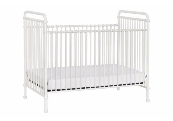 Abigail 3-in-1 convertible crib (Washed White) with toddler rail