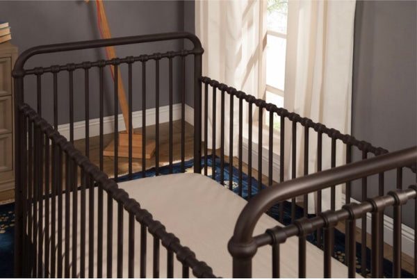 Abigail 3-in-1 convertible crib (Vintage Iron) with toddler rail