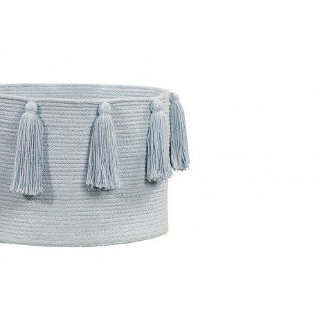 Lorena Canals Tassels Soft Blue Basket