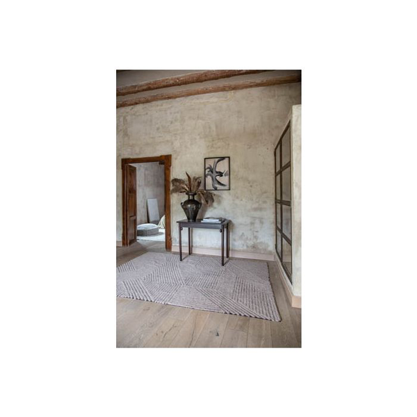 Lorena Canals Woolable Black Chia Washable Rug (w/ non-slip underlay)