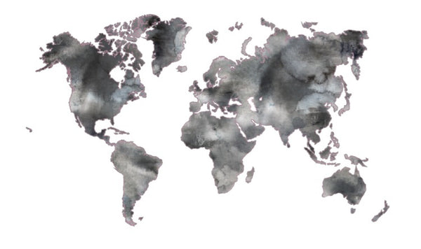 Painted Watercolour World Map (Incy Exclusive)