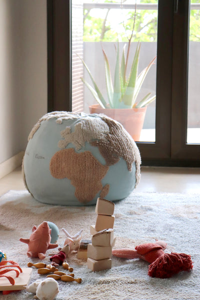 Lorena Canals World Map Pouffe