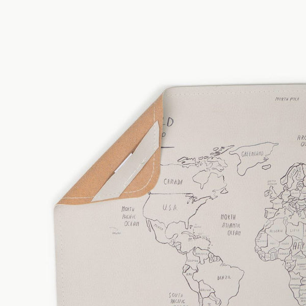 Gathre World Map Leather Mat - Mini+