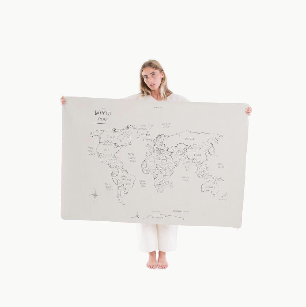 Gathre World Map Leather Mat - Mini+