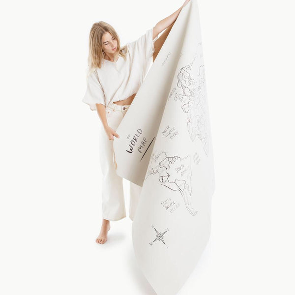 Gathre World Map Leather Mat - Mini+