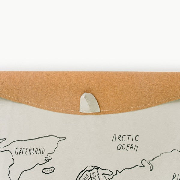 Gathre World Map Circle Leather Mat - Midi
