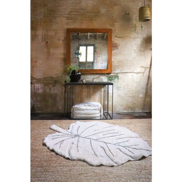 Lorena Canals Monstera Leaf in Natural Washable Rug
