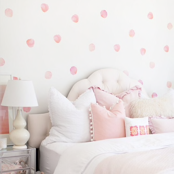 Watercolor Polka Dots (Blues OR Coral OR Lilac OR Sunset)