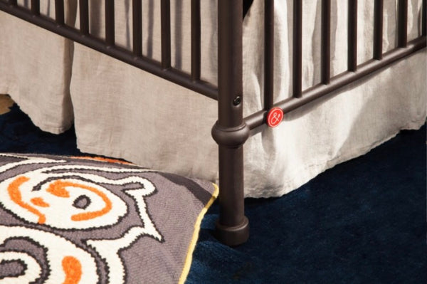 Abigail 3-in-1 convertible crib (Vintage Iron) with toddler rail