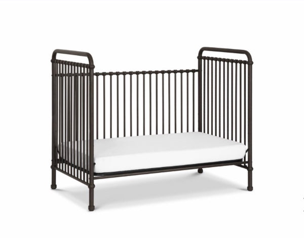 Abigail 3-in-1 convertible crib (Vintage Iron) with toddler rail