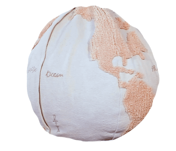 Lorena Canals World Map Pouffe