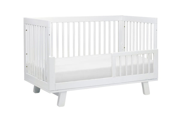Hudson 3-in-1 Convertible Crib with Toddler Bed Conversion Kit (White)