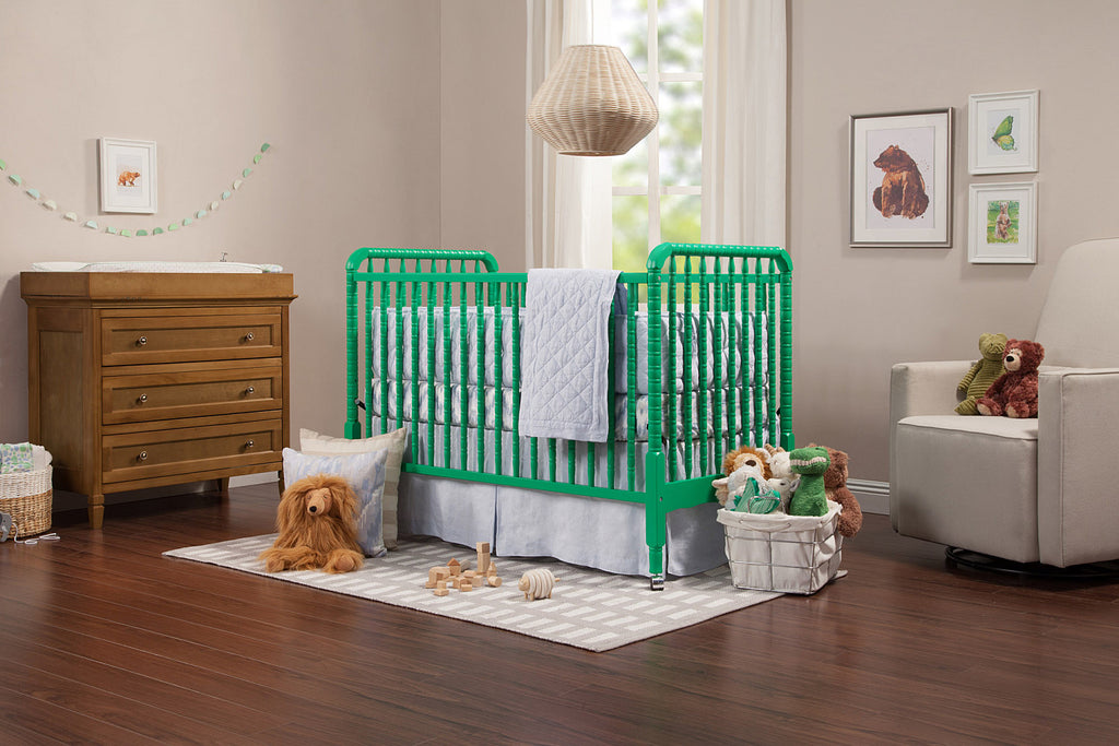 Jenny Lind 3-in-1 Convertible Crib with Toddler Bed Conversion Kit (Emerald)