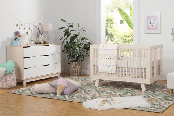 Hudson 3-in-1 Convertible Crib with Toddler Bed Conversion Kit (Natural)