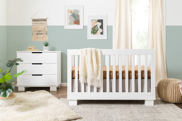 Modo 3-in-1 Convertible Crib with Toddler Bed Conversion Kit (White)