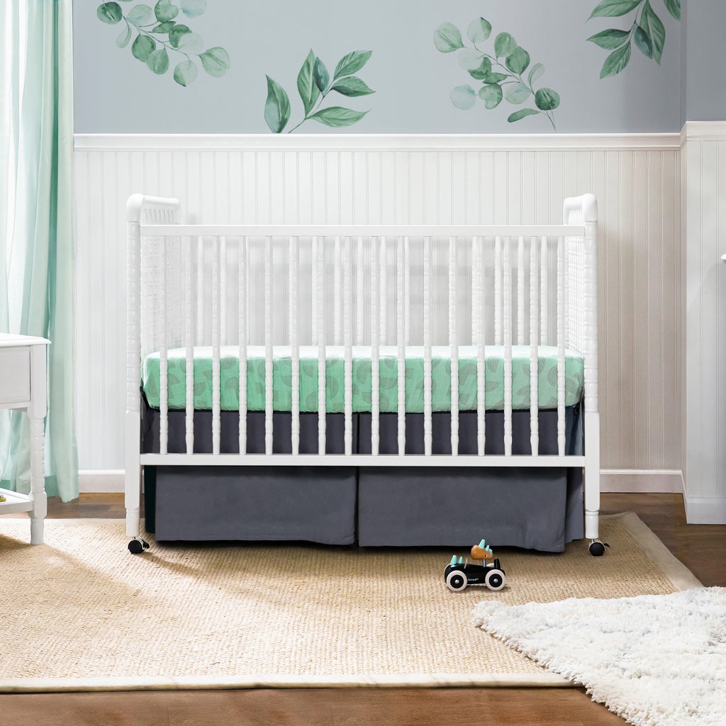 Jenny Lind 3-in-1 Convertible Crib (White) with Toddler Bed Conversion