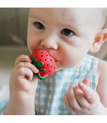Oli & Carol Sweetie the Strawberry with Pacifier Clip