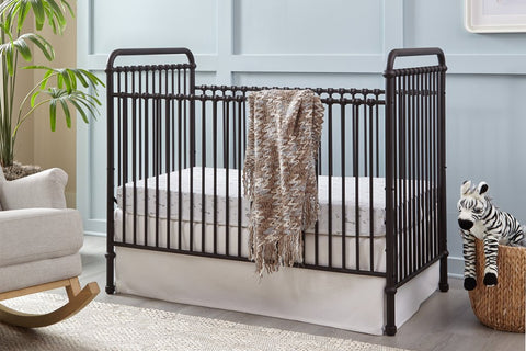 Abigail 3-in-1 convertible crib (Vintage Iron) with toddler rail