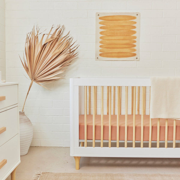 Lolly 3-in-1 Convertible Crib with Toddler Bed Conversion Kit (White/Natural)