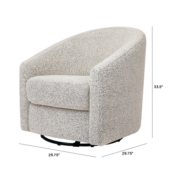Madison Swivel Glider (Black & White Boucle)