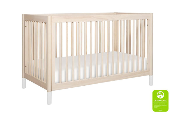 Gelato 4-in-1 Convertible Crib with Toddler Bed Conversion Kit (Washed Natural/White)