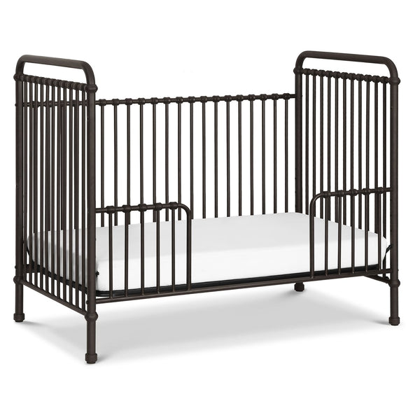 Abigail 3-in-1 convertible crib (Vintage Iron) with toddler rail