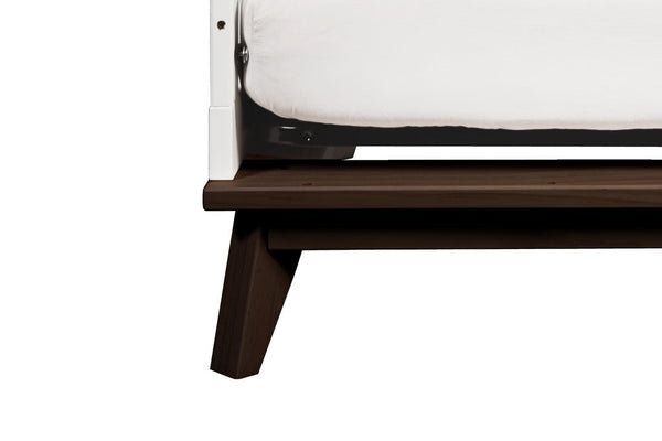 Scoot 3-in-1 Convertible Crib with Toddler Bed Conversion Kit (White/Walnut)