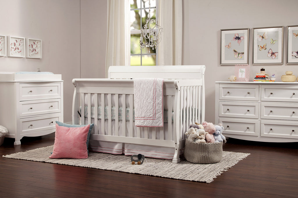 DaVinci Baby Kalani 4-in-1 Convertible Crib with Toddler Bed Conversion Kit (White)